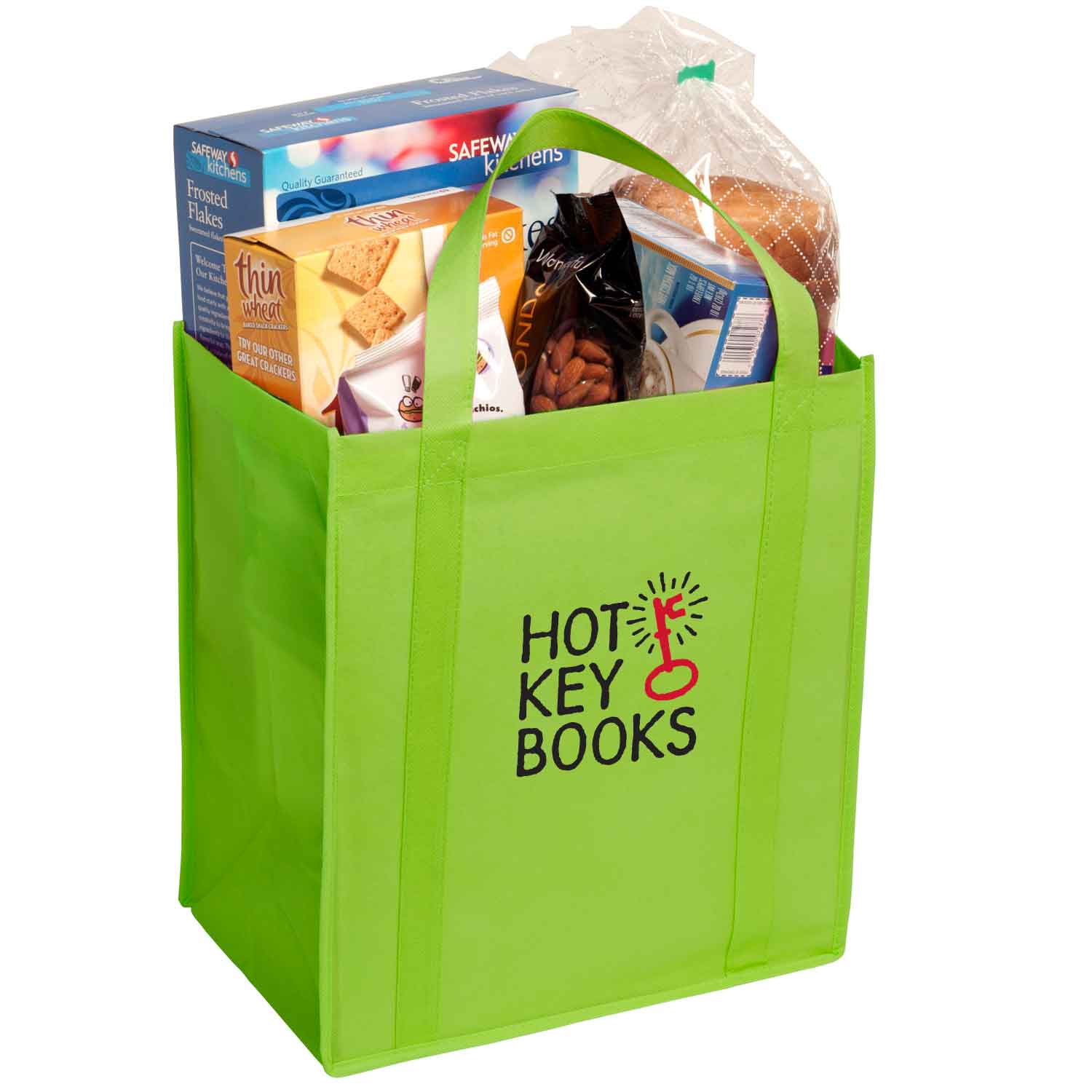 Lime color option for Non Woven Grocery Tote