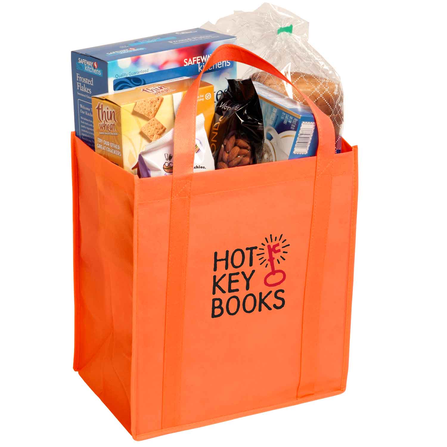 Orange color option for Non Woven Grocery Tote
