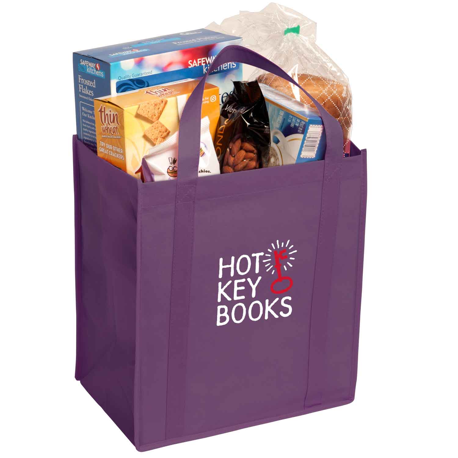 Purple color option for Non Woven Grocery Tote