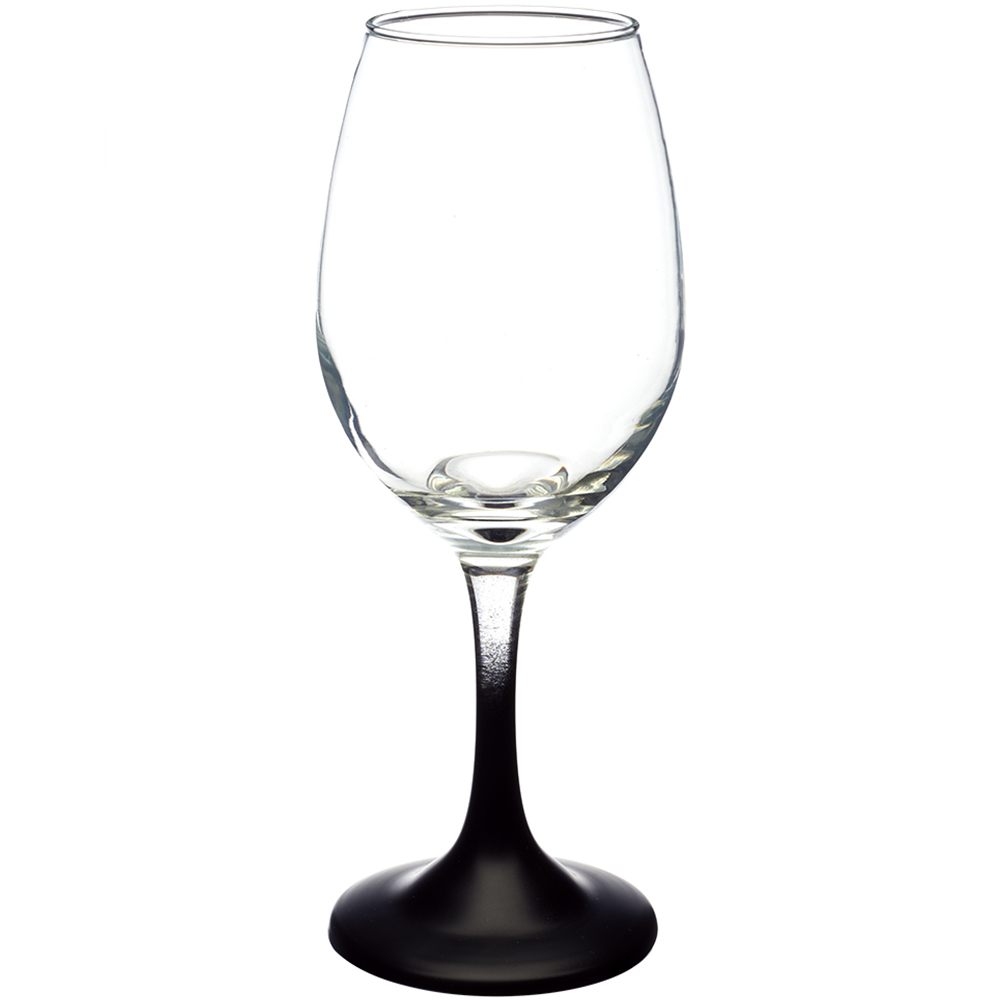 Black color option for 10 Oz. Rioja White Wine Glasses With Colored Stem Bottom