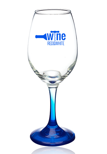 Main photo of 10 Oz. Rioja White Wine Glasses With Colored Stem Bottom