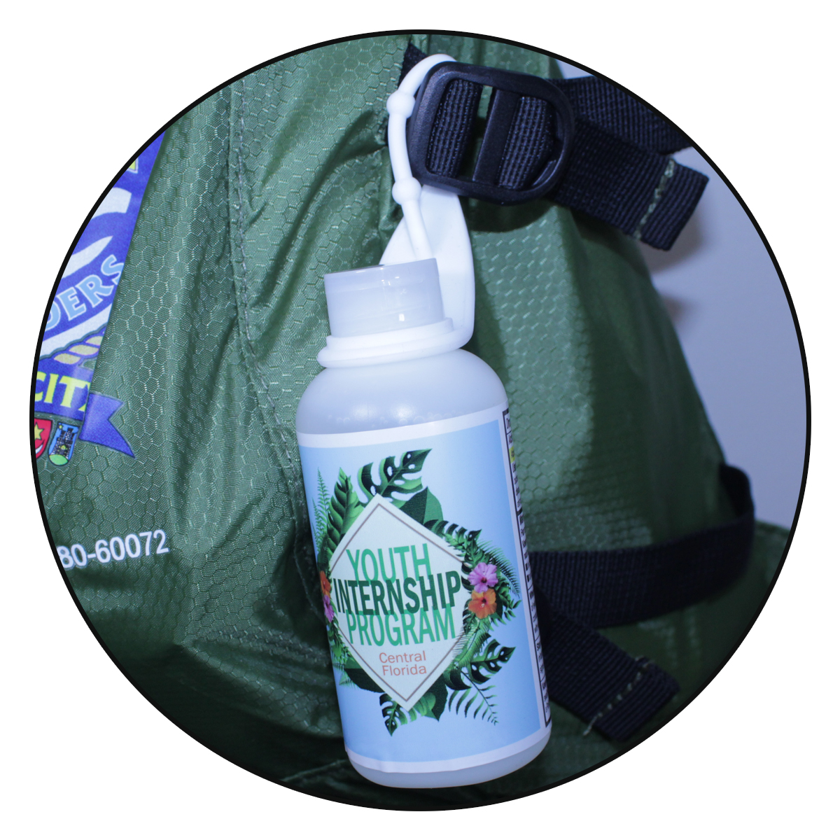Frosted color option for 3 Oz. Gel Sanitizer With Lanyard , Full Color Digital