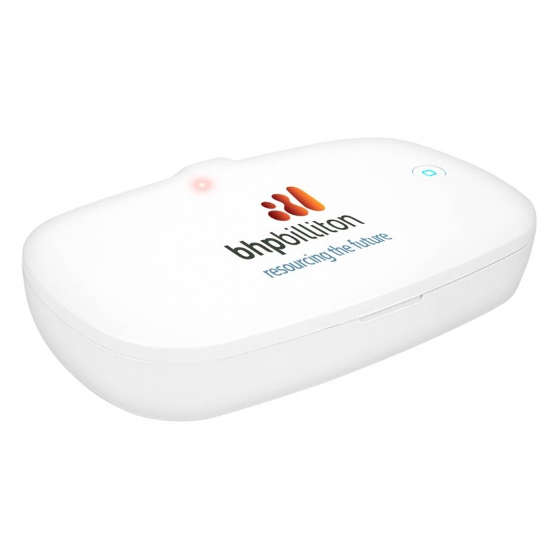 White color option for Hd 100 Uv Light Phone Sanitizer Case With Multi Device Capacity