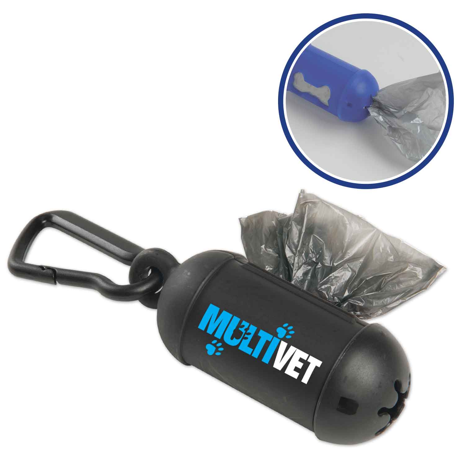Black color option for #2 Bag Dispenser W/ Carabiner
