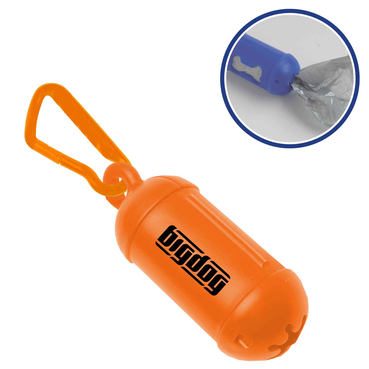 Orange color option for #2 Bag Dispenser W/ Carabiner
