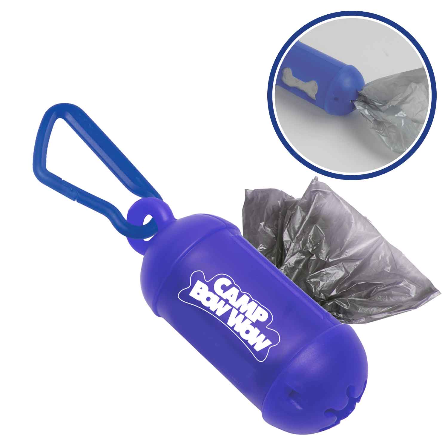 Translucent Blue color option for #2 Bag Dispenser W/ Carabiner