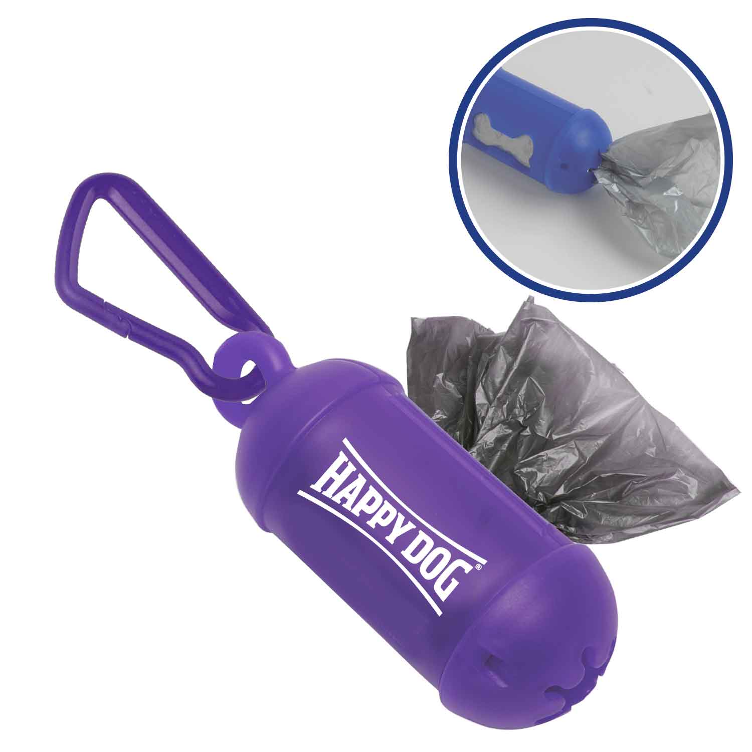 Translucent Purple color option for #2 Bag Dispenser W/ Carabiner