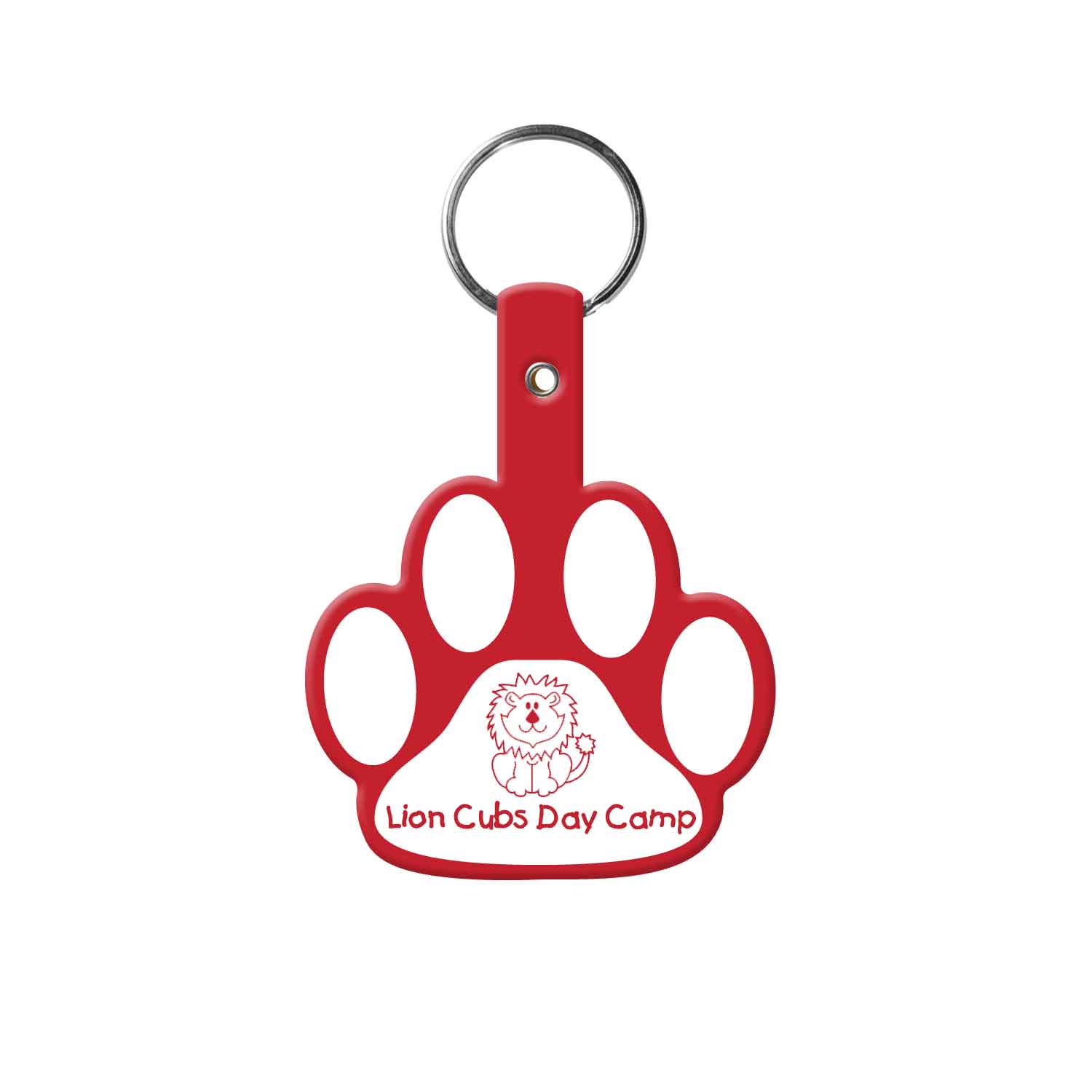 Red color option for Paw Flexible Key Tag