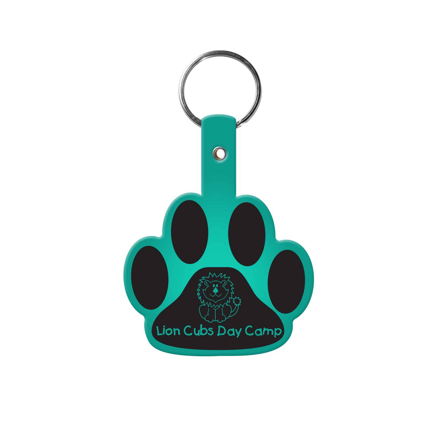 Translucent Aqua color option for Paw Flexible Key Tag