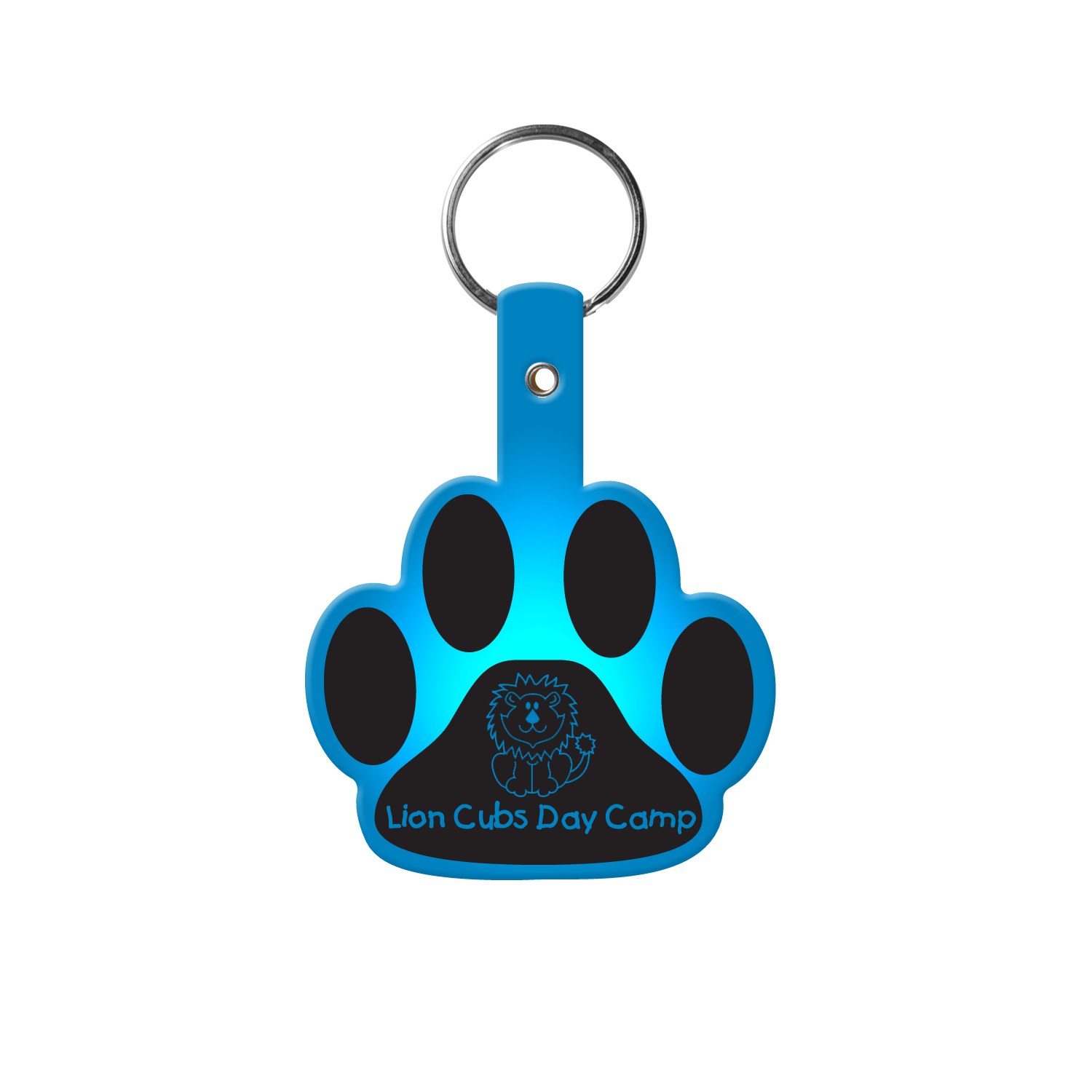 Translucent Blue color option for Paw Flexible Key Tag