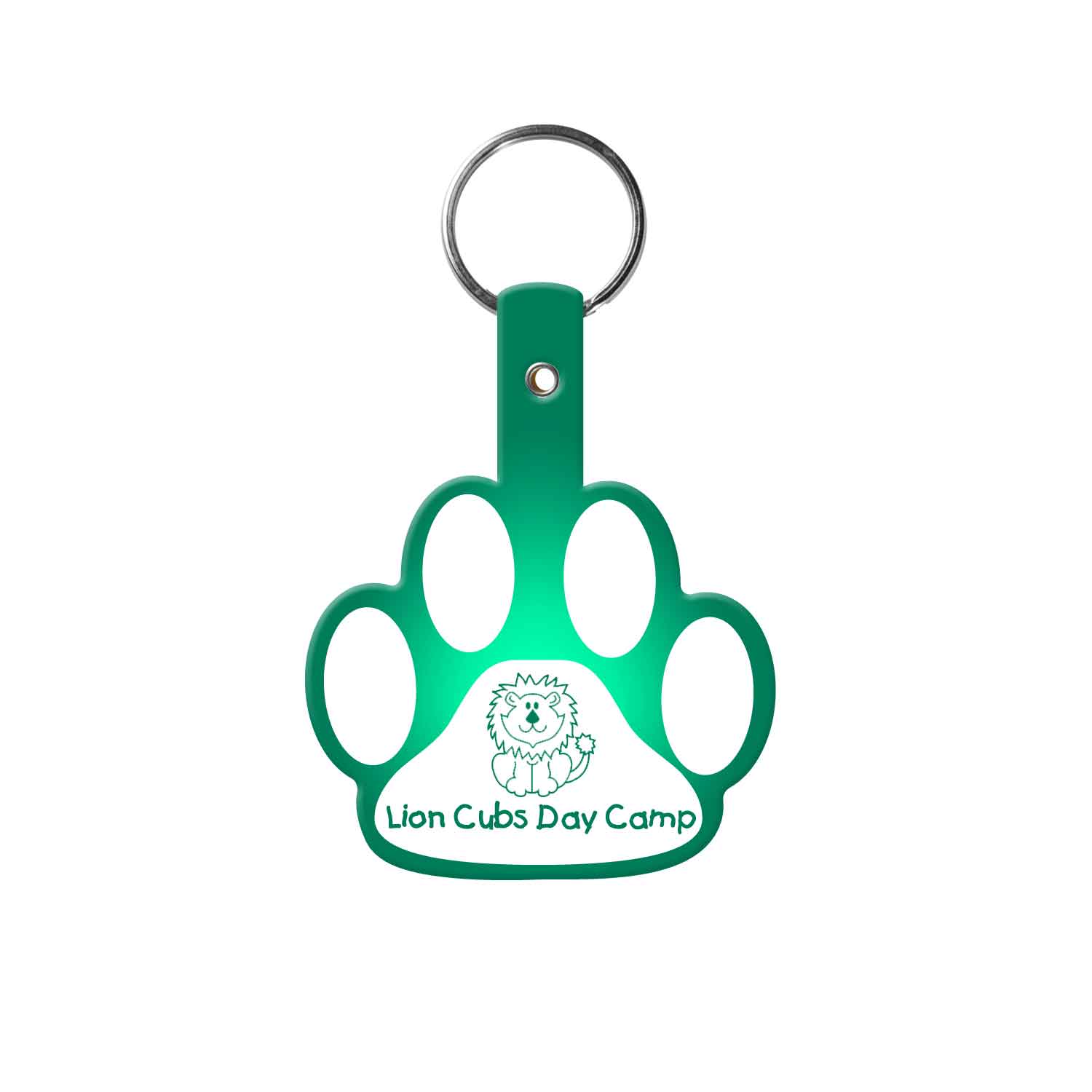 Translucent Green color option for Paw Flexible Key Tag