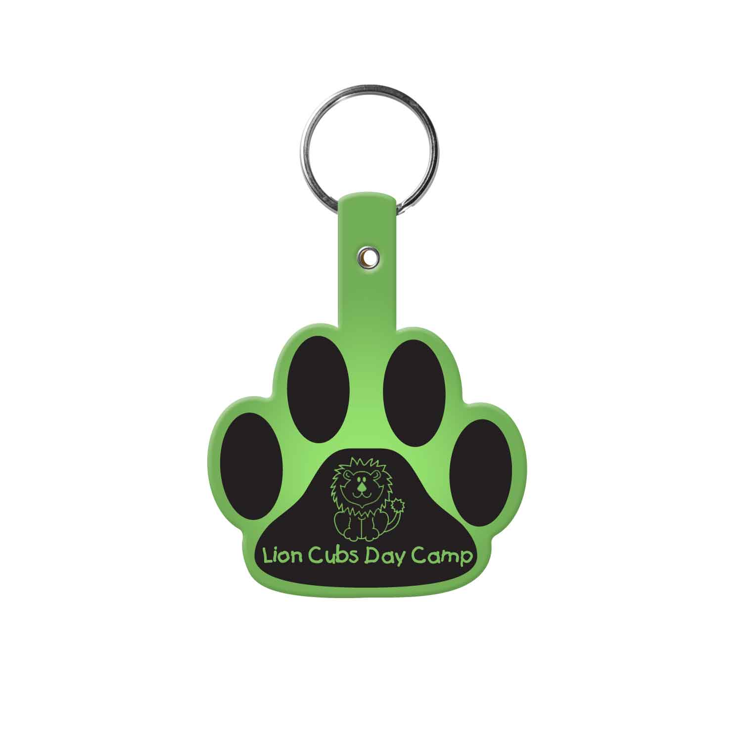 Translucent Lime color option for Paw Flexible Key Tag