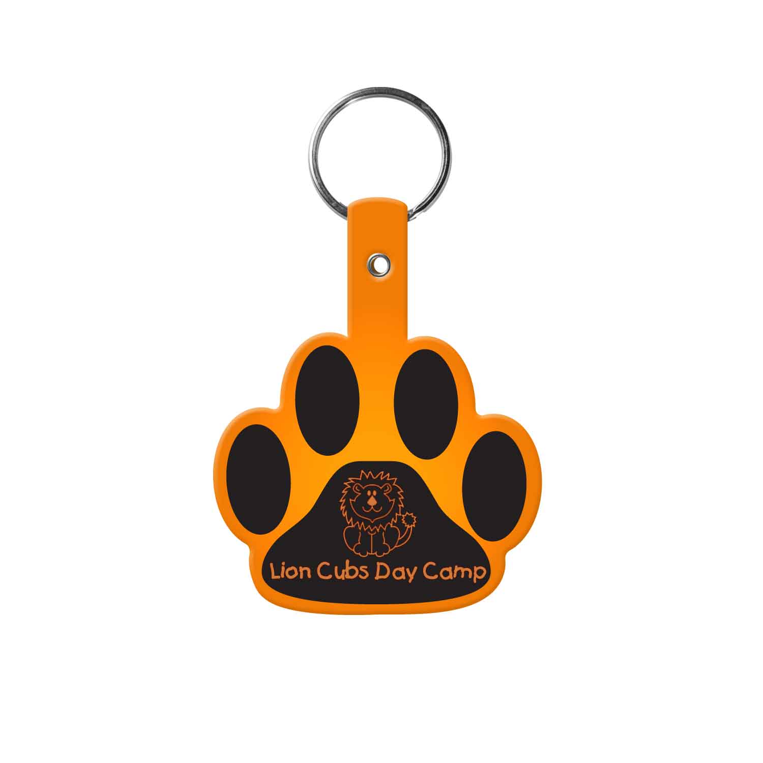 Translucent Orange color option for Paw Flexible Key Tag