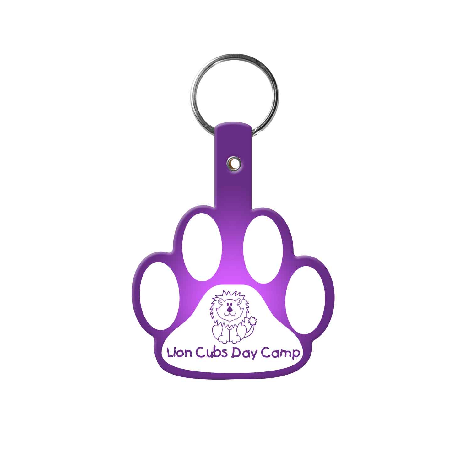 Translucent Purple color option for Paw Flexible Key Tag